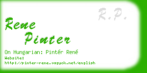 rene pinter business card